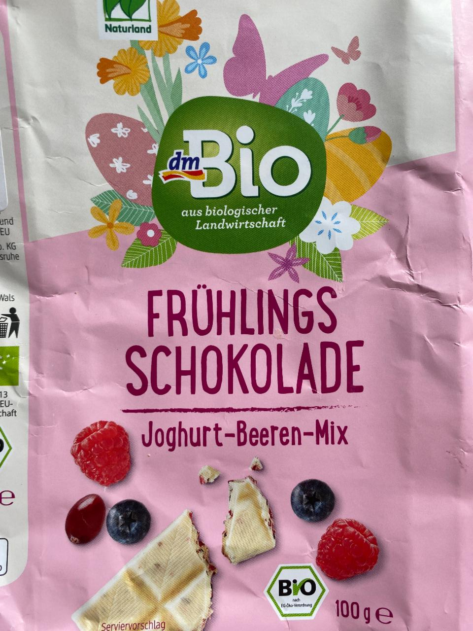 Fotografie - Frühlingsschokolade Joghurt-Beeren-Mix dmBio