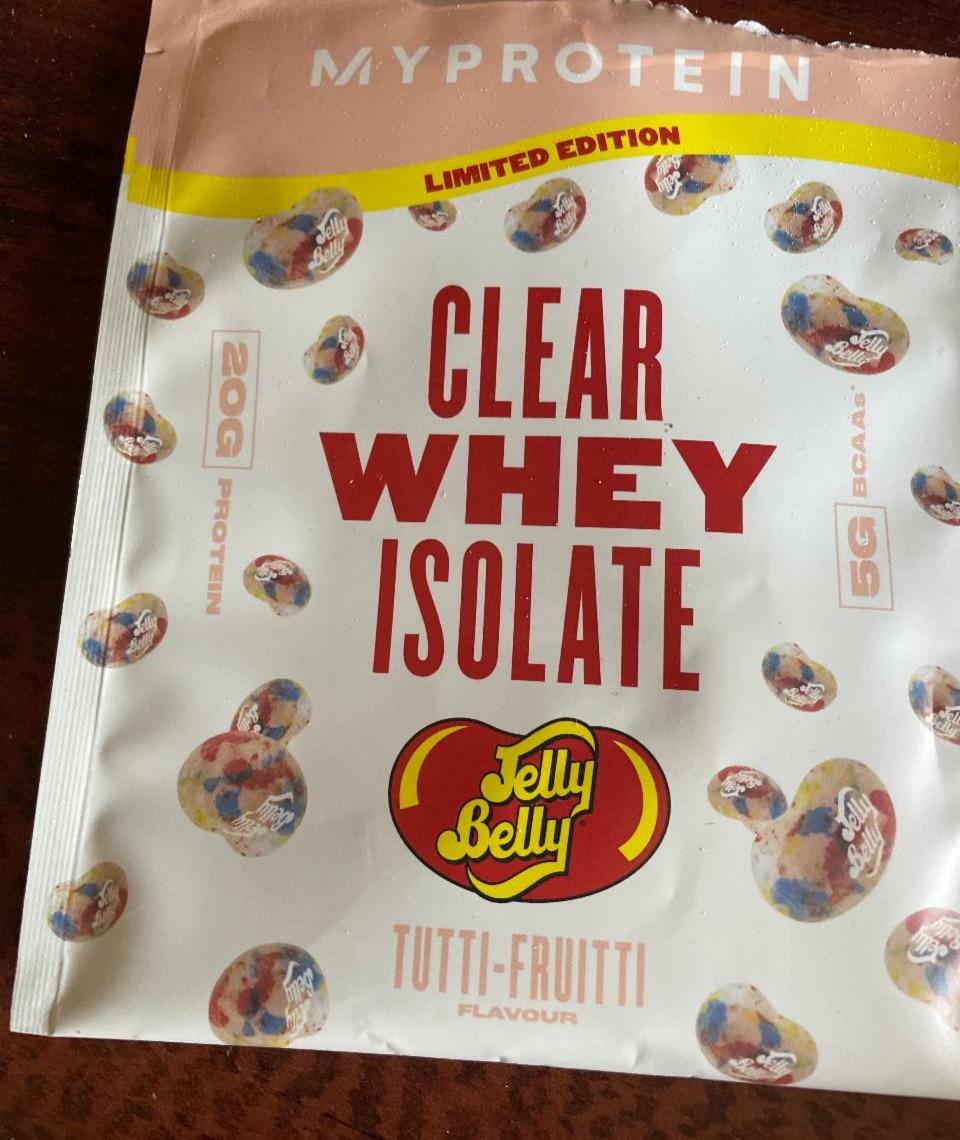 Fotografie - Clear Whey Isolate Jelly Belly Tutti Fruitti MyProtein