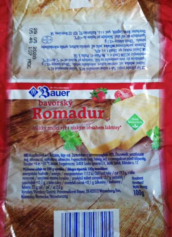 Fotografie - Bavorský Romadur s nízkým obsahem laktózy Bauer