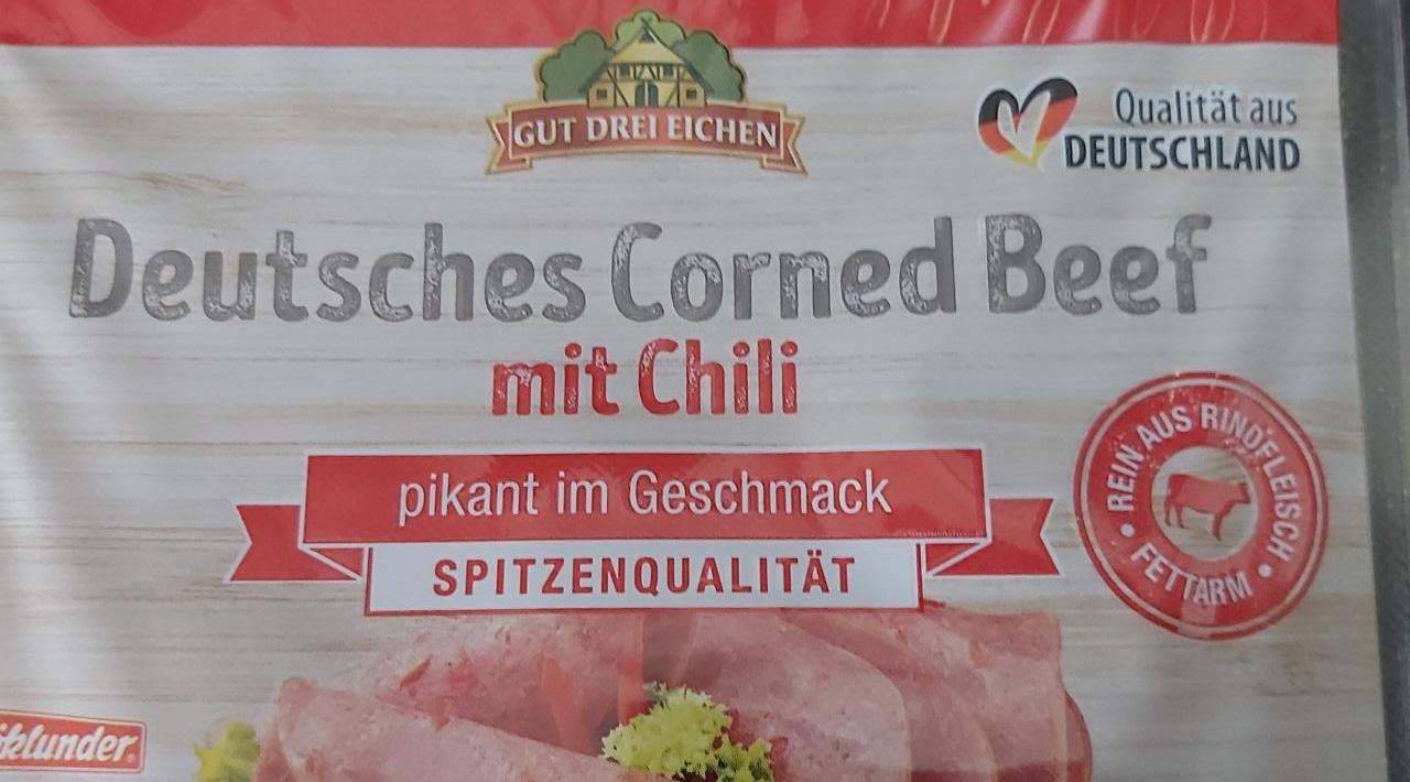 Fotografie - Deutsches Corned Beef mit chili Gut drei Eichen