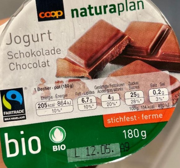 Fotografie - Jogurt bio chocolat Naturaplan