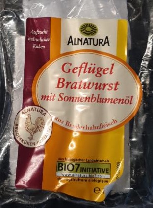Fotografie - Geflügel bratwurst mit sonnenblumenöl Alnatura