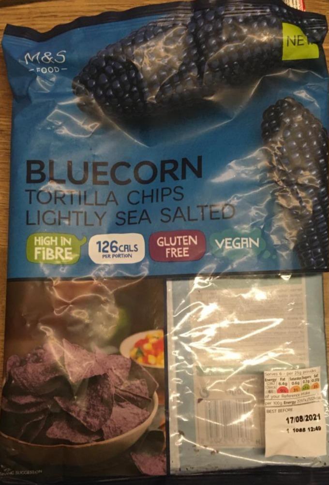 Fotografie - Bluecorn tortilla chips lightly sea salted M&S Food