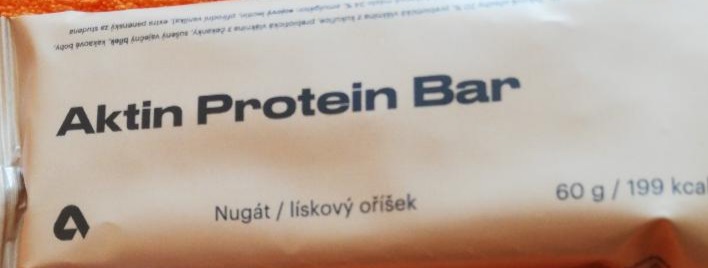 Fotografie - protein bar nugát lískový oříšek Aktin