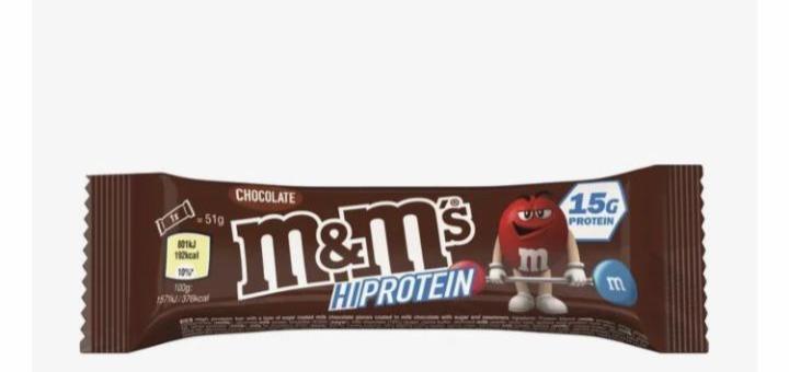 Fotografie - Hiprotein bar chocolate M&M's