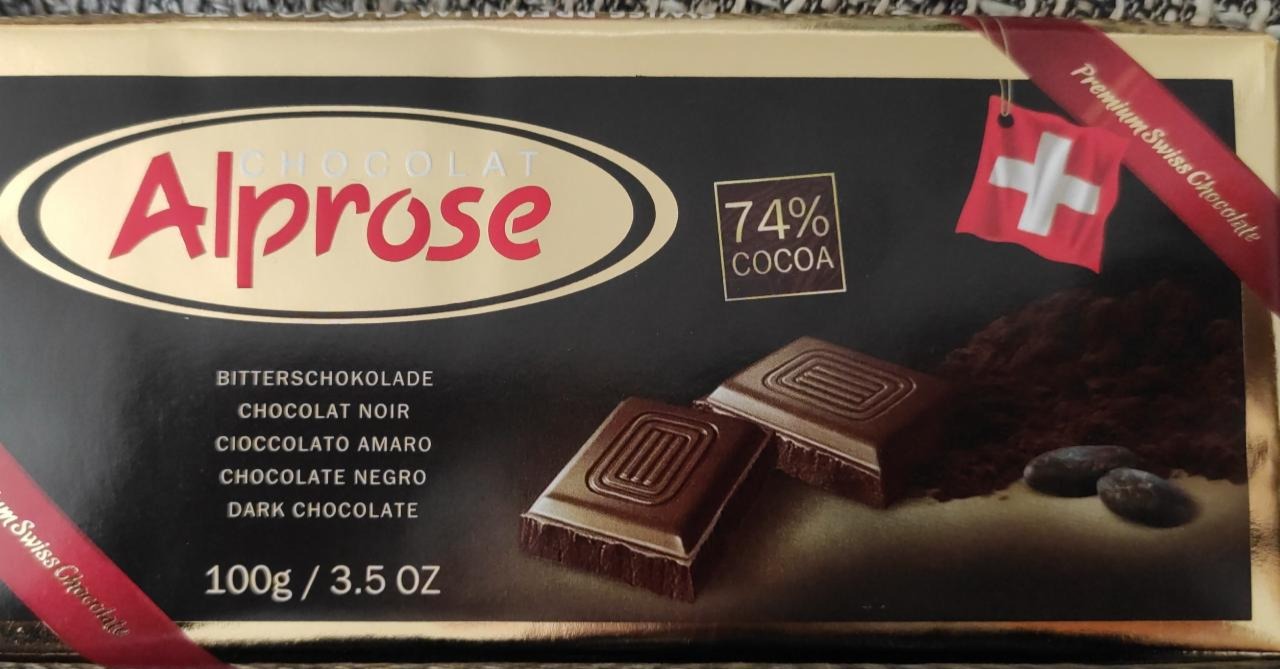Fotografie - Alprose 74% dark chocolate