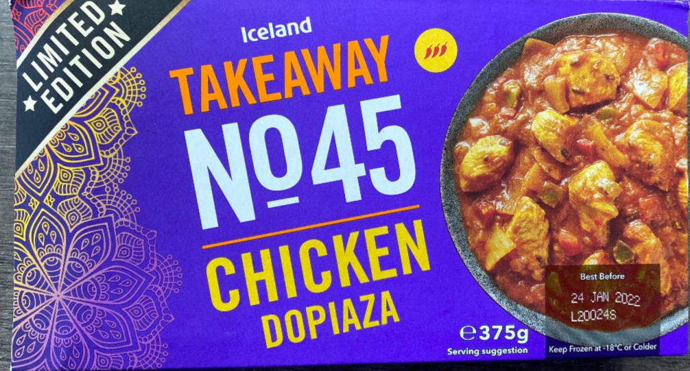 Fotografie - Takeaway No.45 Chicken Dopiaza Iceland
