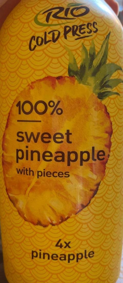 Fotografie - Cold press 100% Sweet pineapple with pieces Rio