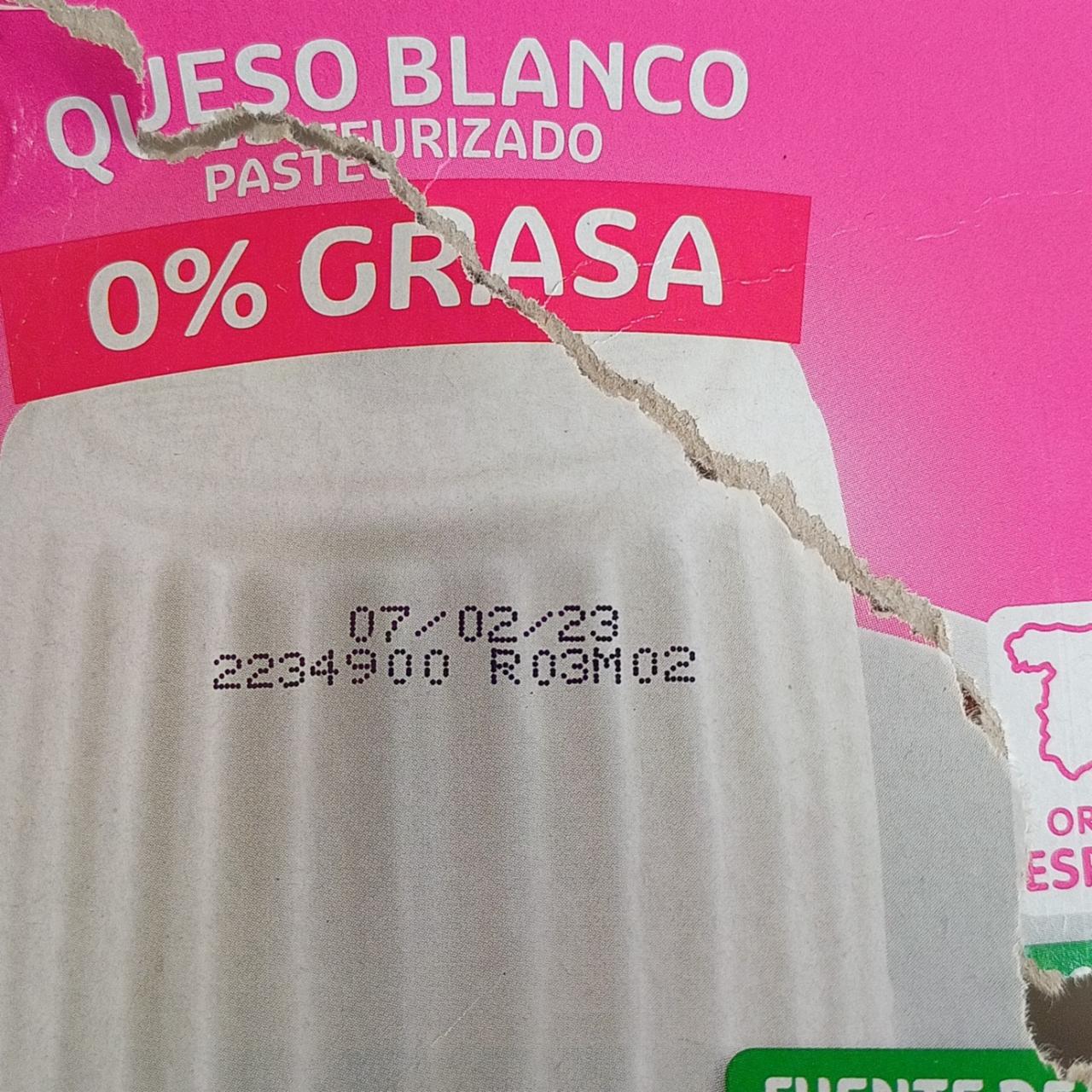 Fotografie - Queso Blanco pasteurizado 0% Grasa