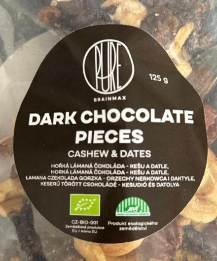 Fotografie - Dark Chocolate pieces Cashew & Dates BrainMax