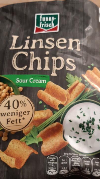 Fotografie - Linsen Chips Sour Cream funny-frisch