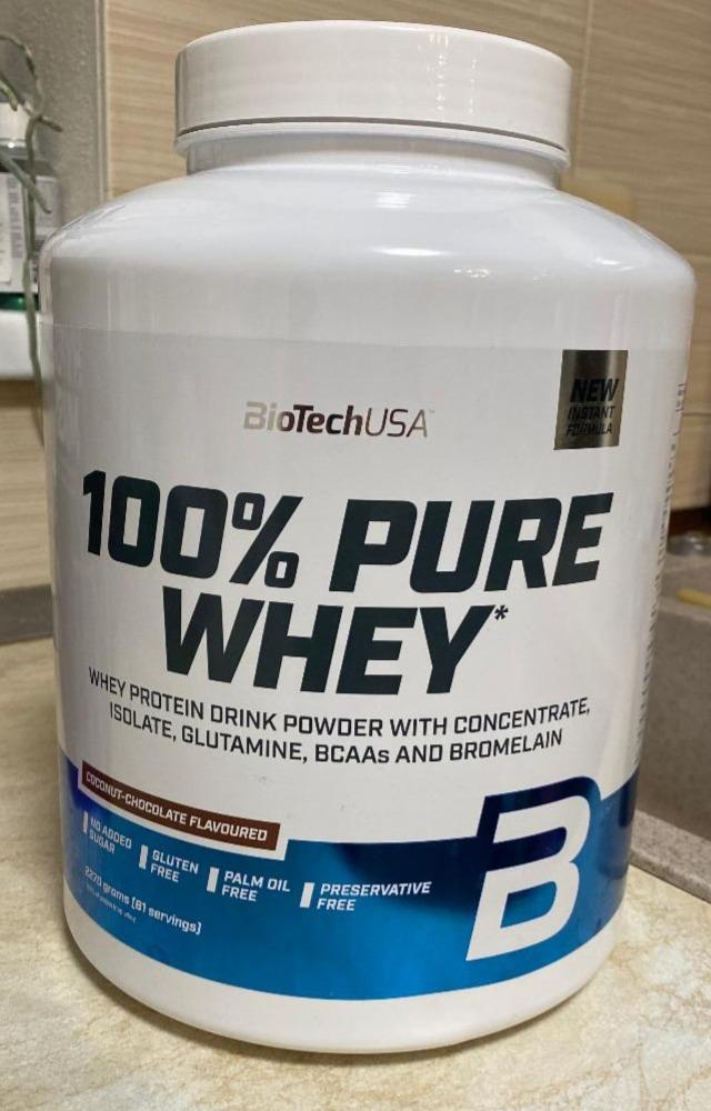 Fotografie - 100% pure whey protein coconut-chocolate flavoured BioTechUSA