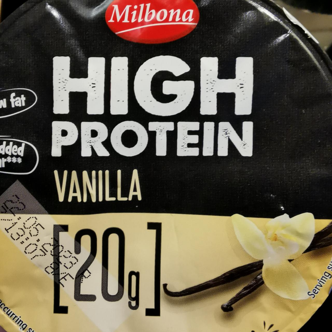 Fotografie - High protein Vanilla Milbona