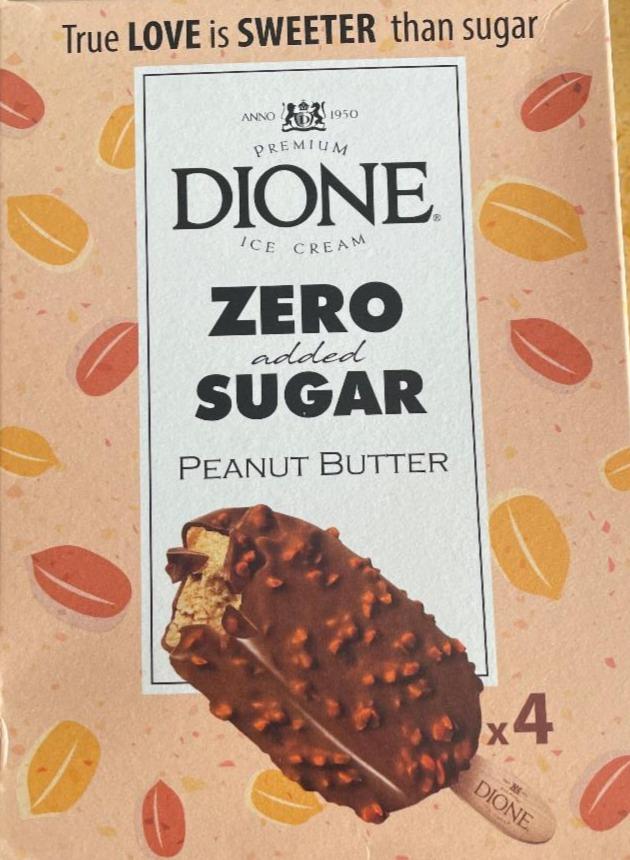 Fotografie - Zero added sugar peanut butter Premium Dione Ice Cream