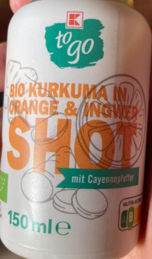 Fotografie - Bio Kurkuma in Orange & Ingwer Shot K-to go