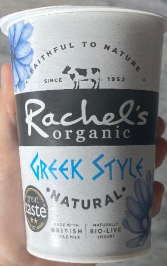 Fotografie - Greek Style Natural yogurt Rachel's Organic