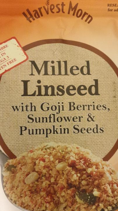 Fotografie - Milled Linseed with Goji Berries, Sunflower & Pumpkin Seeds Harvest Morn