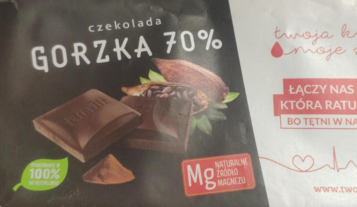 Fotografie - Terravita hořká čokoláda máta 70%