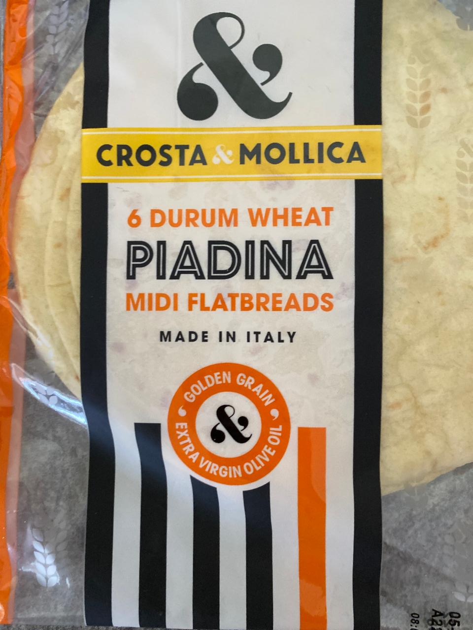 Fotografie - 6 Durum wheat Piadina midi flatbreads Crosta & Mollica