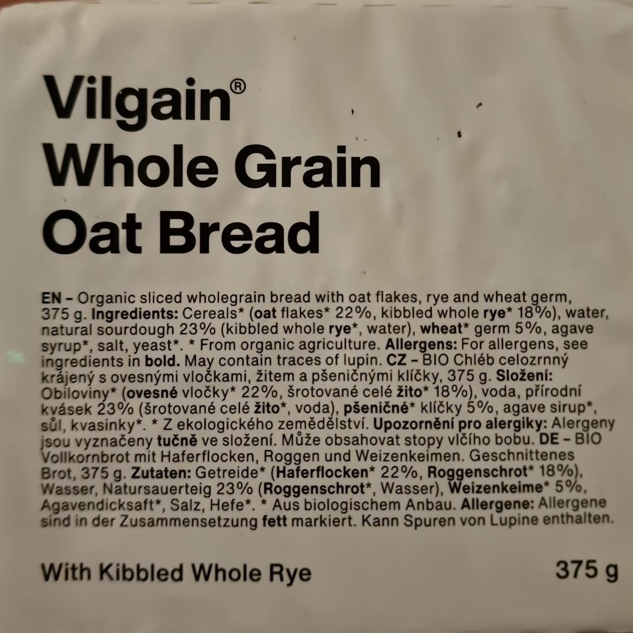 Fotografie - Whole Grain Oat Bread Vilgain