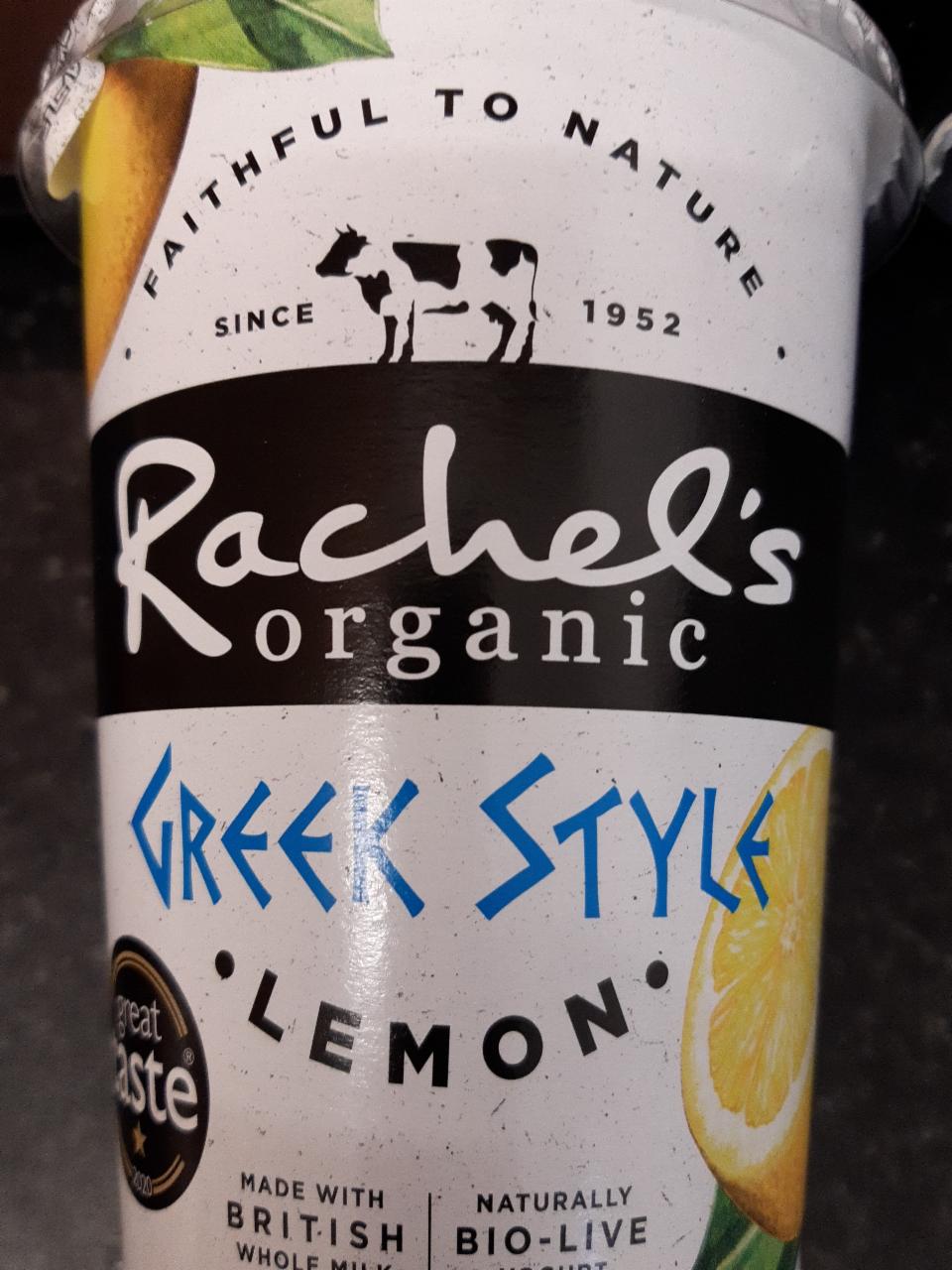 Fotografie - Organic Greek Style Yogurt Lemon Rachel's
