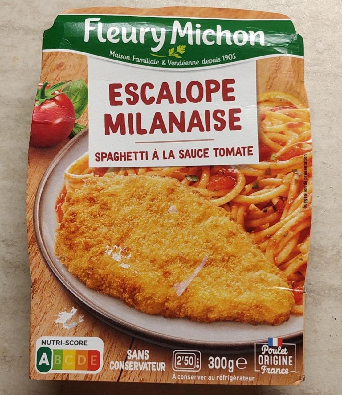 Fotografie - Escalope Milanaise spaghetti à la sauce tomate Fleury Michon