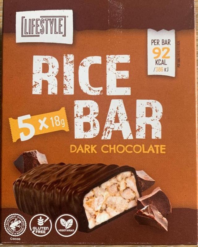 Fotografie - Rice bar Dark chocolate Lifestyle