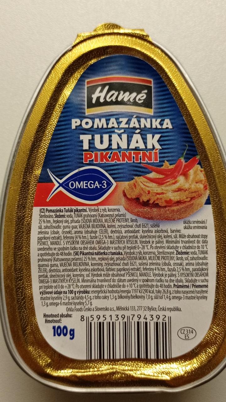 Fotografie - Pomazánka Tuňák pikantní Hamé