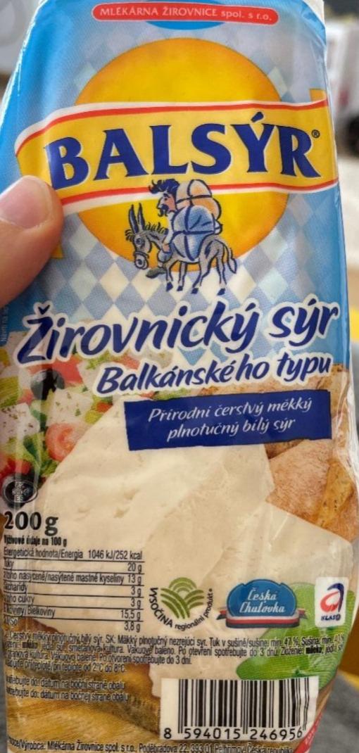 Fotografie - Balsýr Žirovnický sýr Balkánského typu Mlékárna Žirovnice