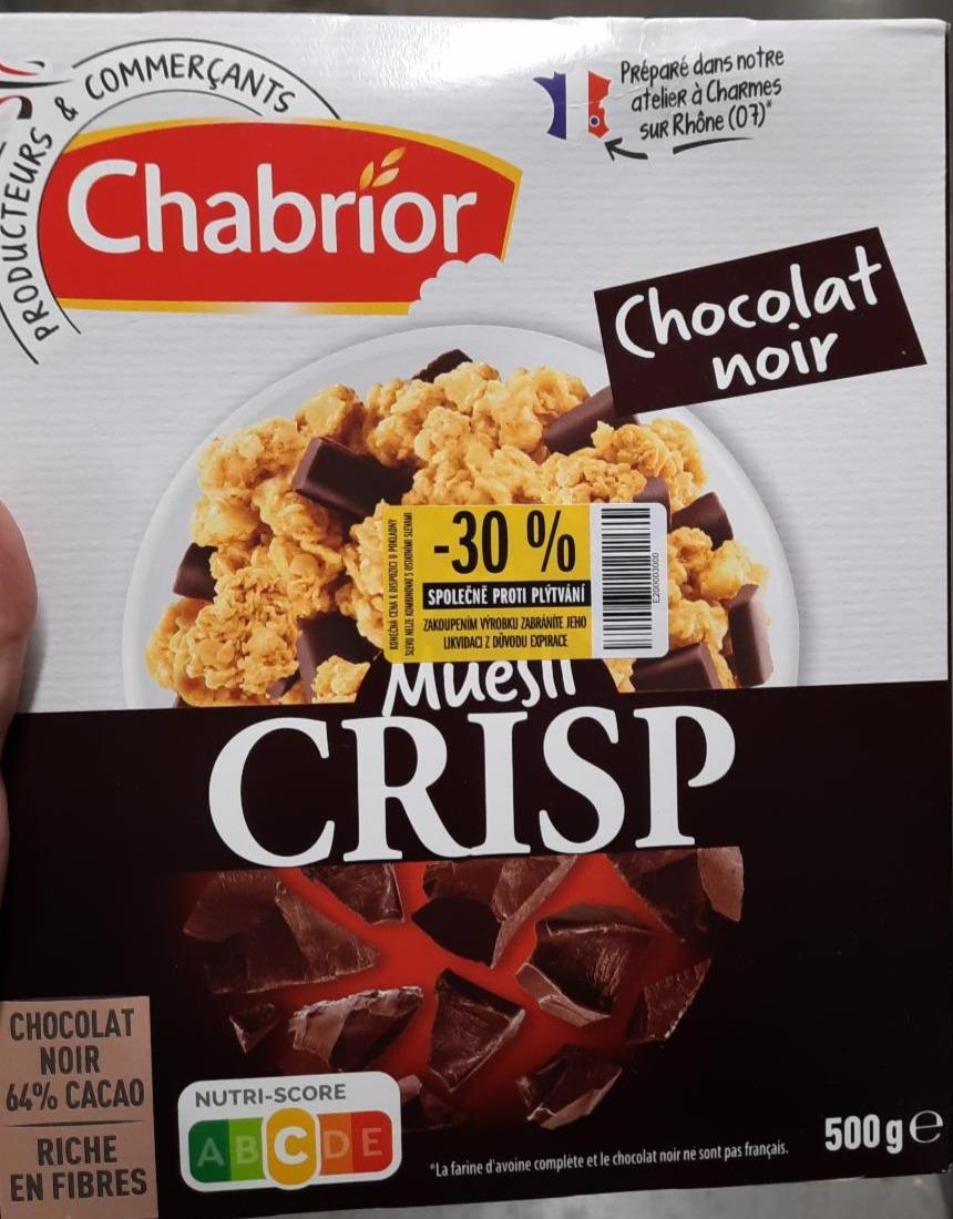 Fotografie - Muesli Crisp Chocolat noir Chabrior