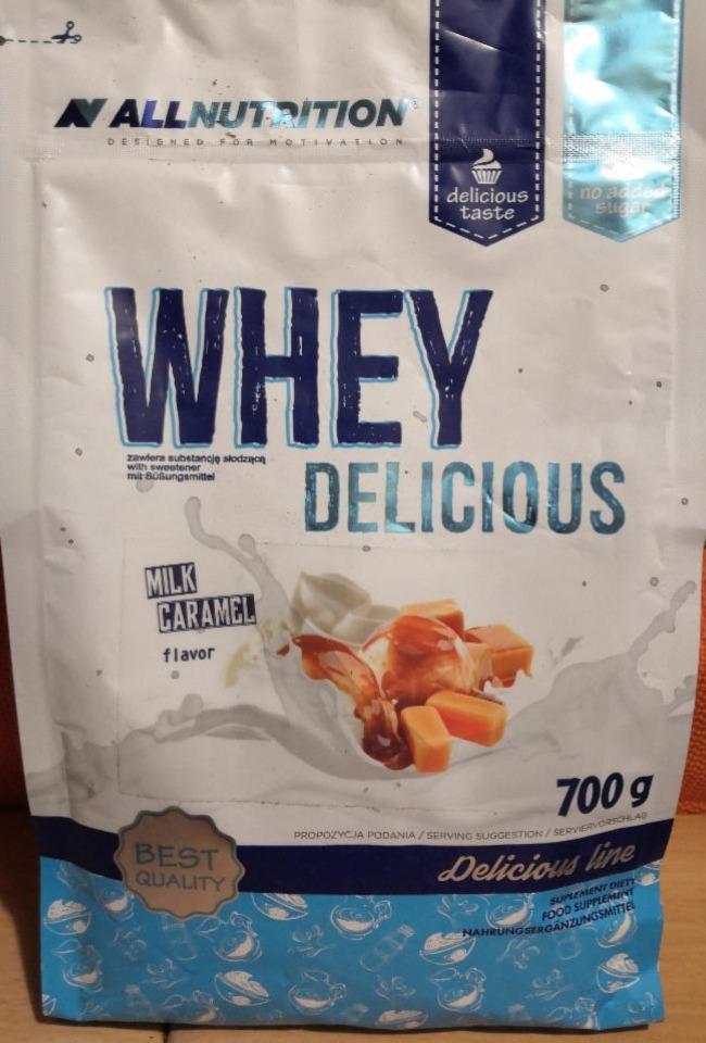 Fotografie - Whey Delicious Protein Milk caramel Allnutrition