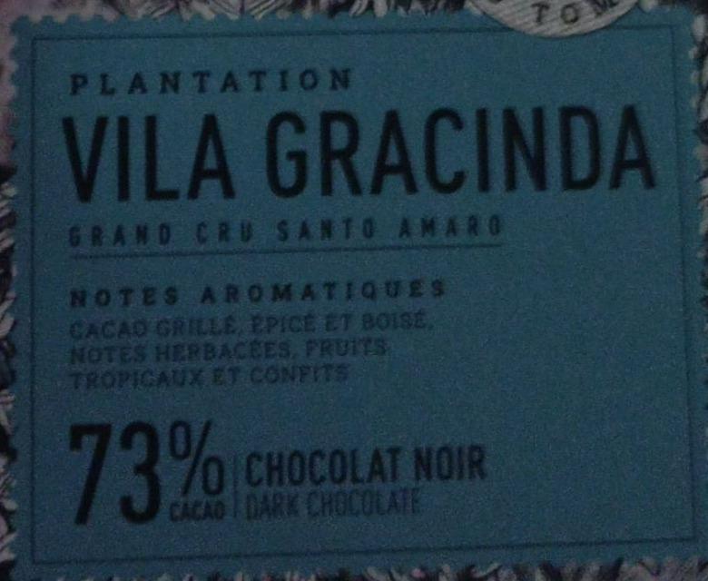 Fotografie - Plantation Vila Gracinda 73% Chocolat noir Michel Cluizel