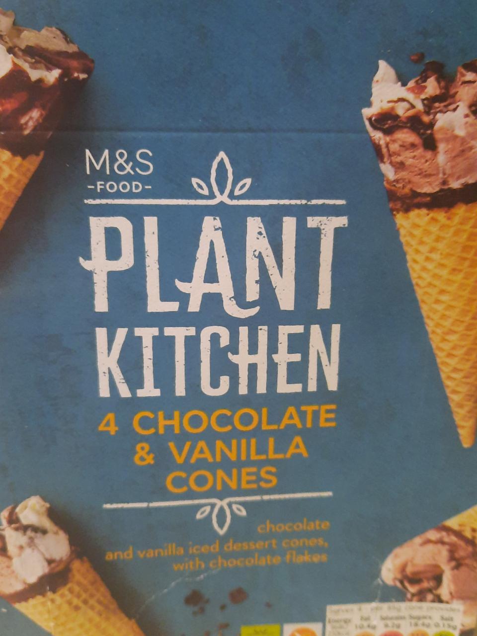 Fotografie - plant kitchen 4 chocolate & vannila cones M&S