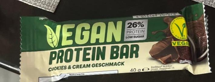 Fotografie - Vegan Protein Bar Cookies & Cream Geschmack