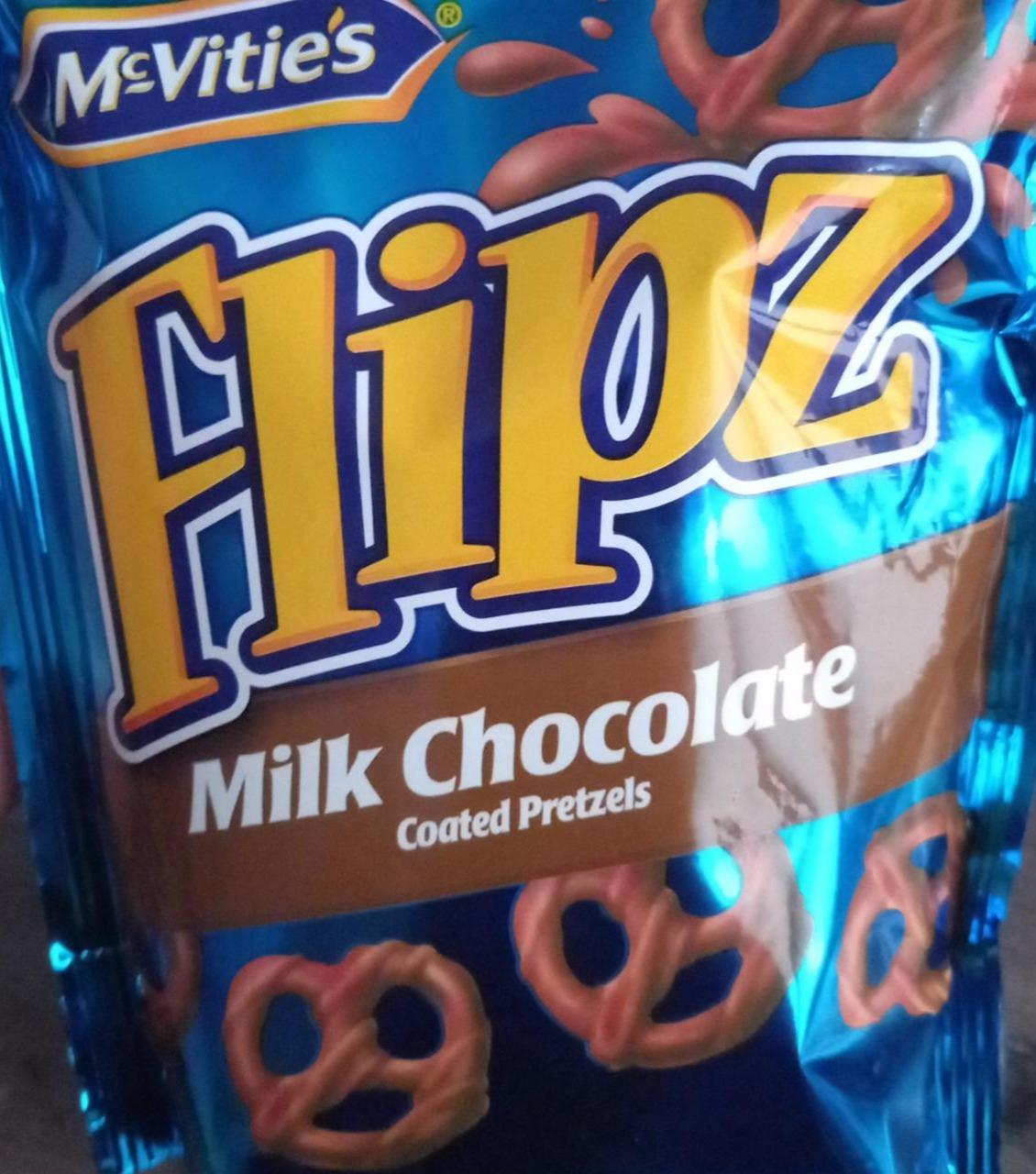 Fotografie - Milk Chocolate coated pretzels Flipz McVitie's