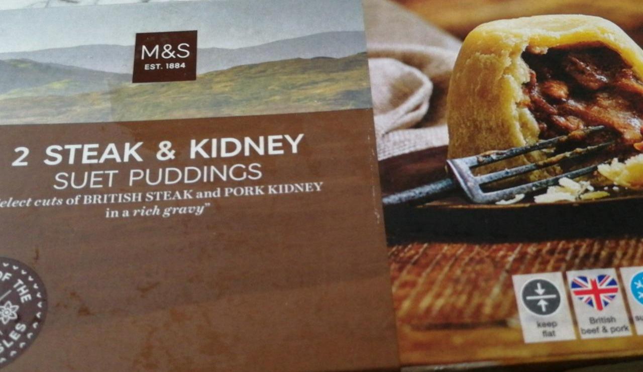 Fotografie - 2 Steak & Kidney Suet Puddings Marks & Spencer