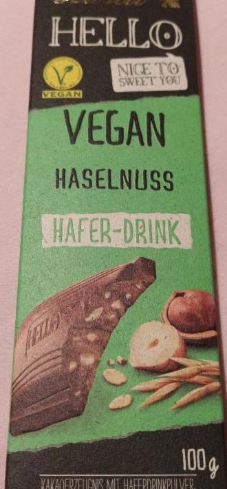 Fotografie - Hello (nice to meet you) Vegan Haselnuss hafer-drink Lindt