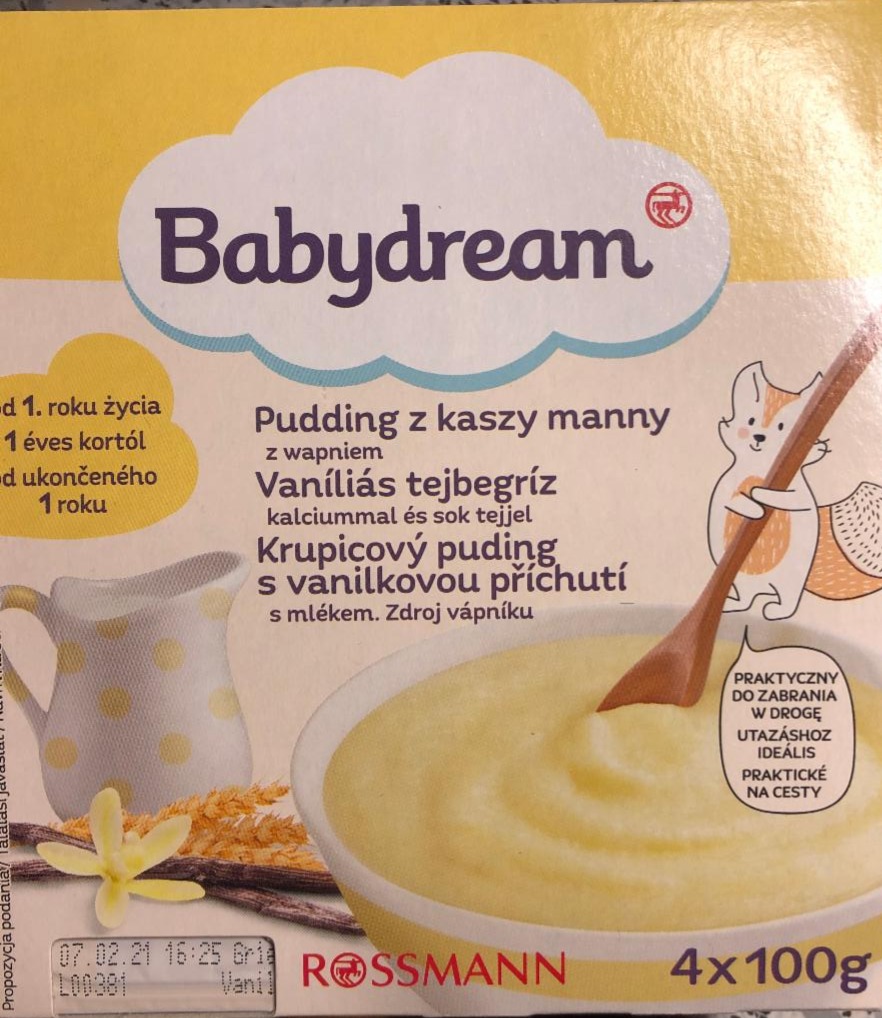 Fotografie - Krupicový puding vanilka Babydream