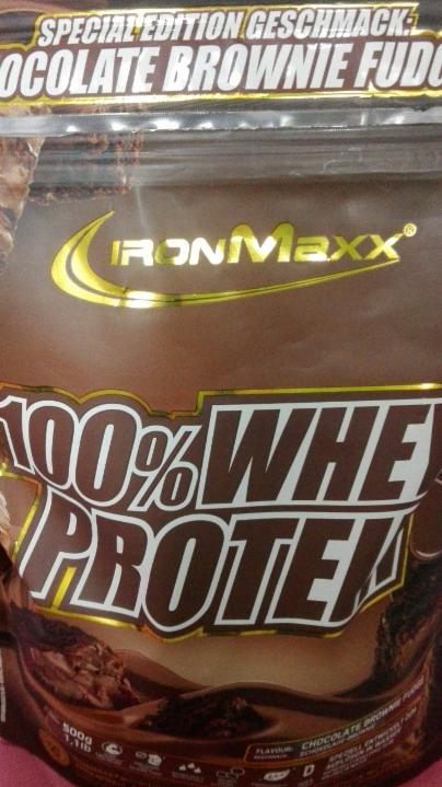 Fotografie - 100% Whey Protein Chocolate Brownie IronMaxx