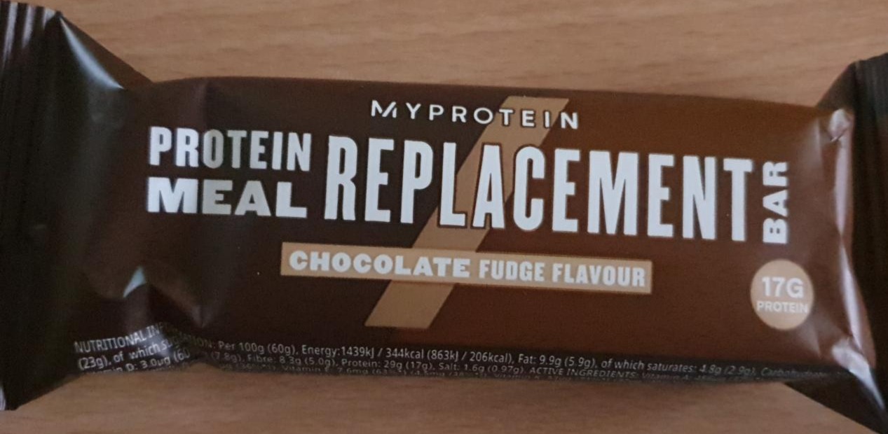 Fotografie - Protein Meal Replacement Bar chocolate fudge flavor MyProtein