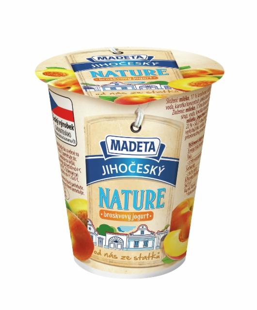 Fotografie - Jihočeský Nature broskvový jogurt 2,6 % Madeta