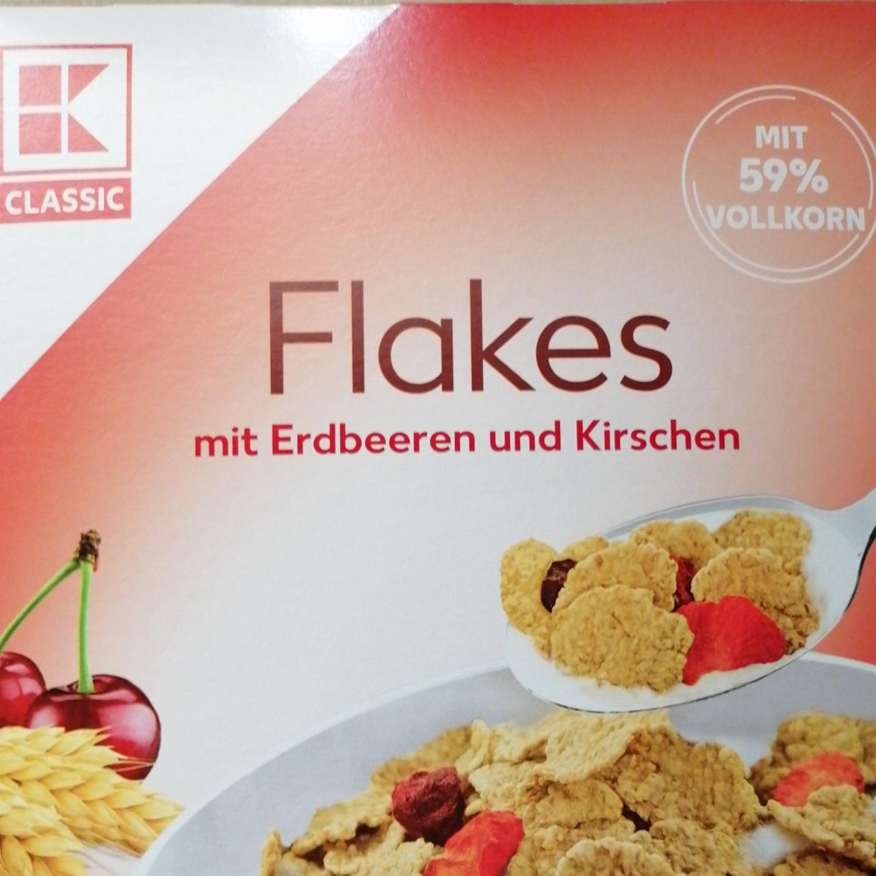 Fotografie - Flakes mit Erdbeeren und Kirschen K-Classic