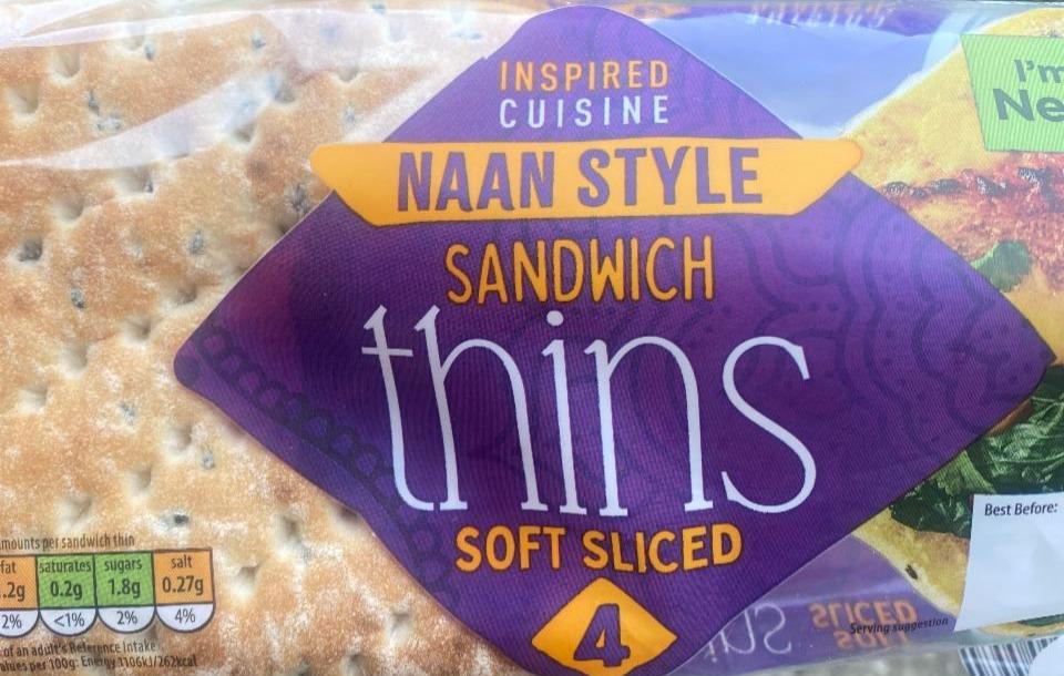 Fotografie - Naan style sandwich thins Inspired cuisine