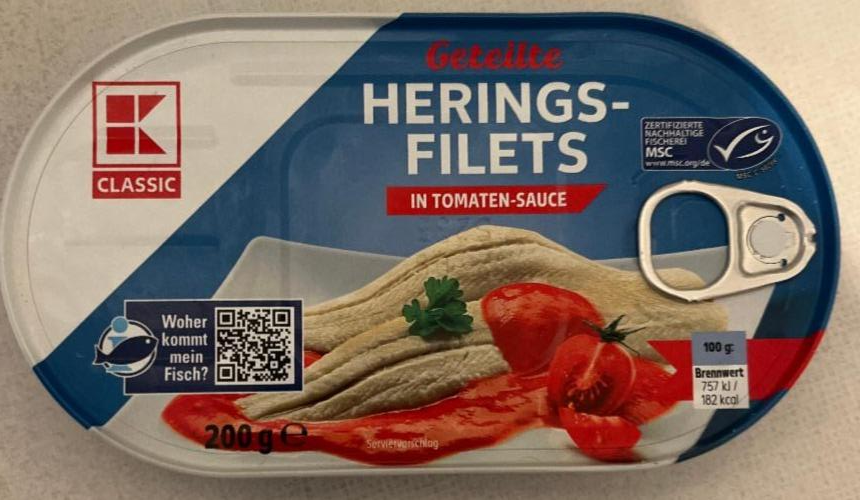 Fotografie - Herring Fillets in Tomato sauce K-Classic