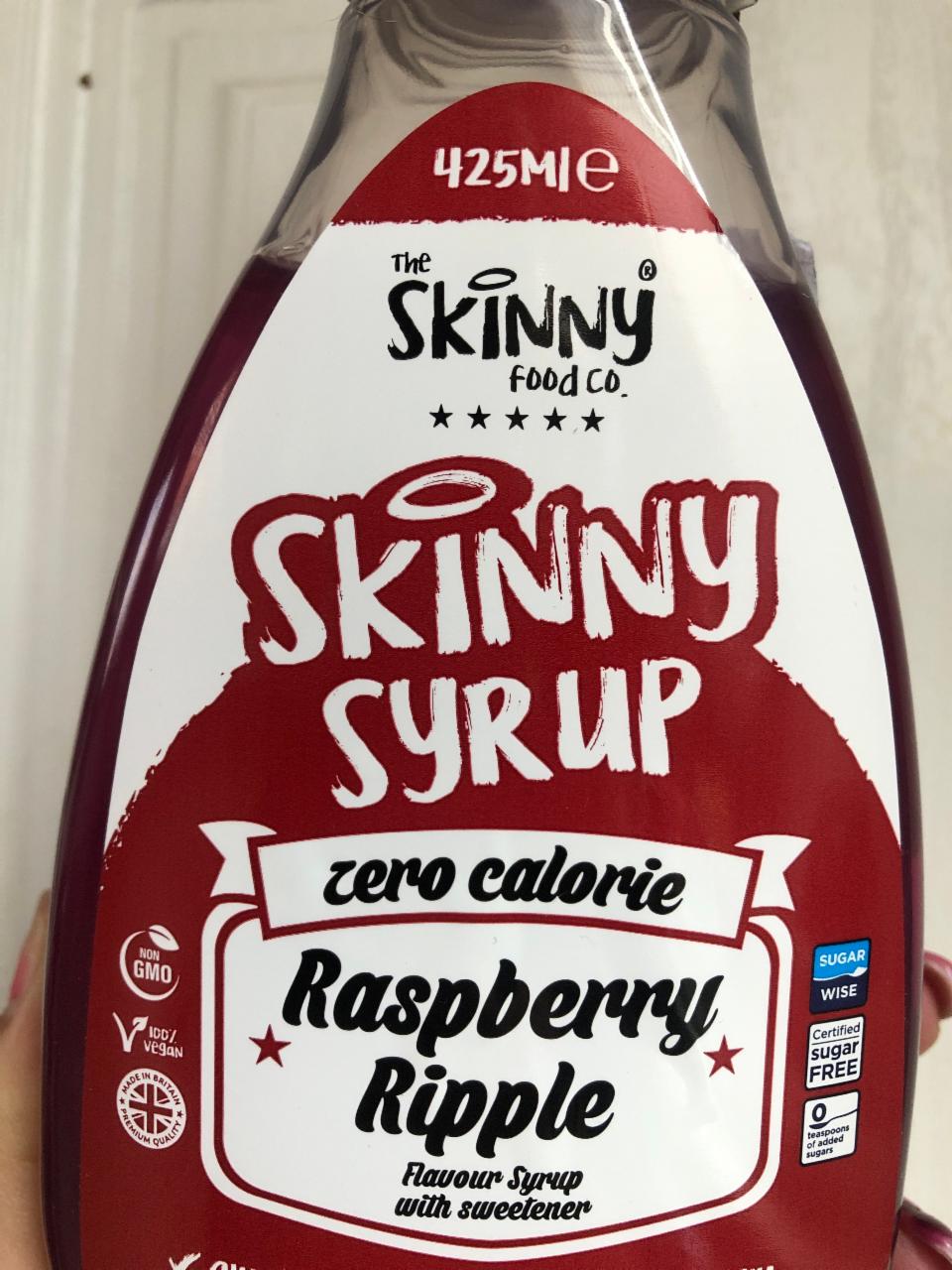 Fotografie - Skinny Syrup zero calorie Raspberry The Skinny Food Co