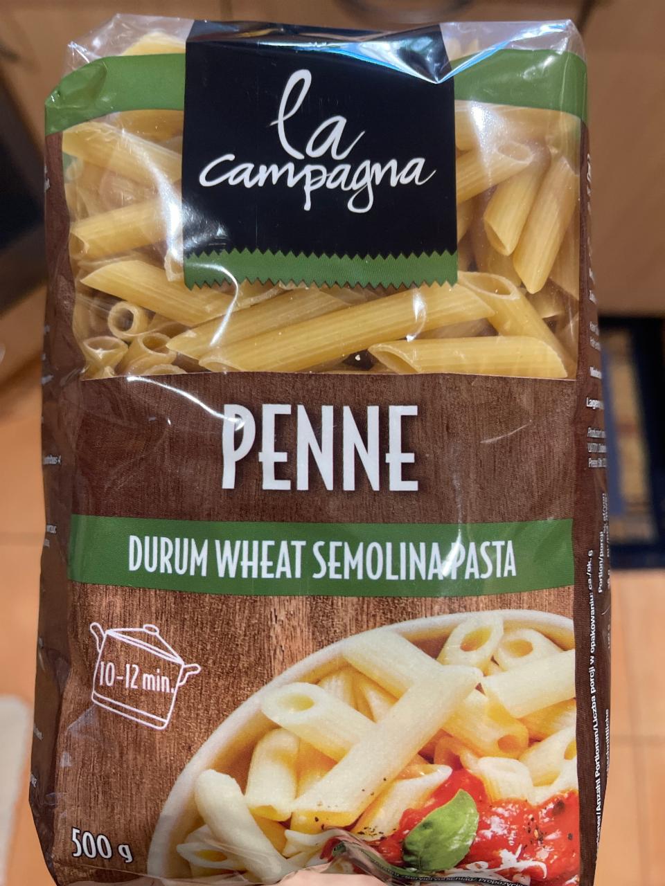 Fotografie - Penne durum Wheat semolina pasta La campagna