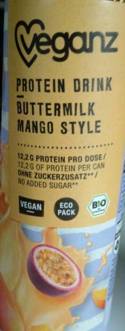 Fotografie - Veganz protein drink buttermilk mango style
