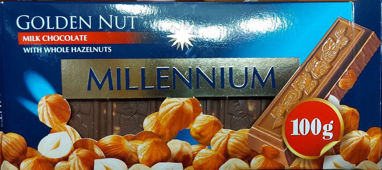 Fotografie - Milk Chocolate Golden Nut with Whole Hazelnuts Millennium