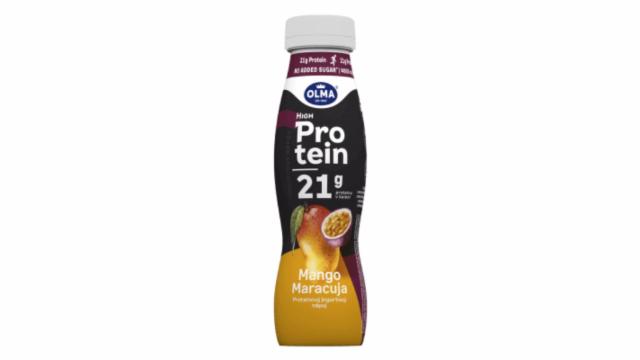 Fotografie - High protein mango maracuja proteinový jogurtový nápoj 21g Olma
