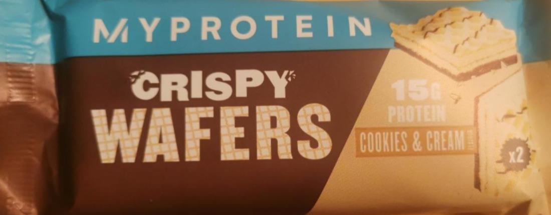 Fotografie - Protein wafers cookies & cream flavour MyProtein